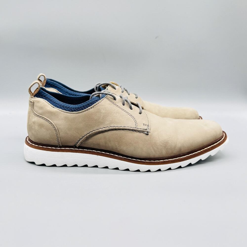 J Murphy Shoes Mens 9.5 Beige Nubuck Duncan Casual Lace Up Sneakers‎ Comfort